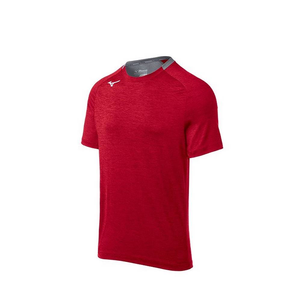 Camisetas Mizuno Alpha Short Sleeve Para Hombre Rojos 8592736-AO